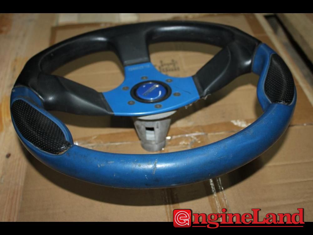 JDM MOMO STEERING WHEEL BLUE AND BLACK | eBay