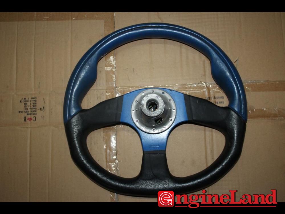JDM MOMO STEERING WHEEL BLUE AND BLACK | eBay